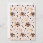 Genderneutraal Little Hedgehog Autumn Baby shower Kaart (Achterkant)