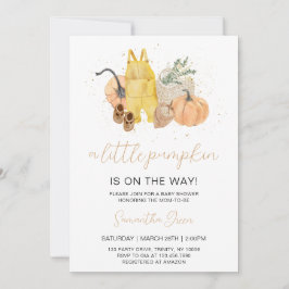 Genderneutraal Little Pumpkin-Baby shower Kaart