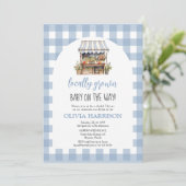 Genderneutraal lokaal gegroeid Baby shower Kaart (Staand voorkant)