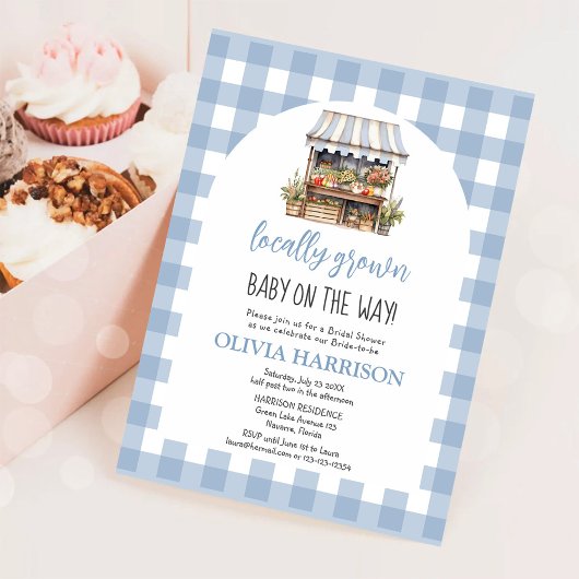 Genderneutraal lokaal gegroeid Baby shower Kaart