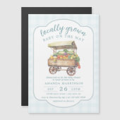 Genderneutraal lokaal gegroeid Baby shower Magnetische Uitnodiging (Voorkant / Achterkant)