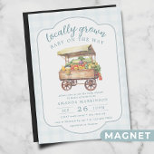 Genderneutraal lokaal gegroeid Baby shower Magnetische Uitnodiging