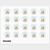 Genderneutraal lokaal gegroeid Baby shower Ronde Sticker (Vel)