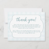 Genderneutraal lokaal geteeld Baby shower Flat Bedankkaart (Voorkant)