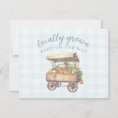 Genderneutraal lokaal geteeld Baby shower Flat Bedankkaart (Achterkant)