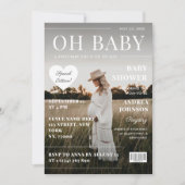 Genderneutraal Magazine Hoesje Foto Baby shower Kaart (Voorkant)
