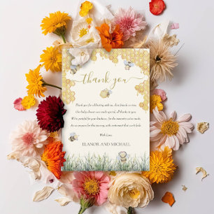 Genderneutraal Mama naar Bee Honey Schattige Baby  Bedankkaart