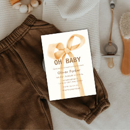 Genderneutraal minimalistisch Baby shower Kaart