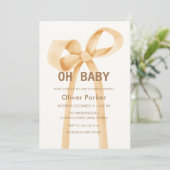 Genderneutraal minimalistisch Baby shower Kaart (Staand voorkant)