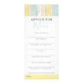 Genderneutraal Mint Baby shower Advice Game Reclamekaart (Voorkant)