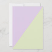 Genderneutraal Mint Lavender Geometrisch Baby show Kaart (Achterkant)