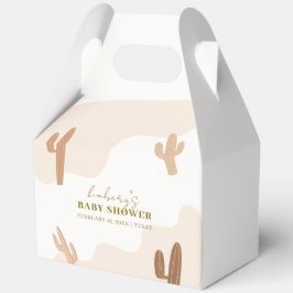 Genderneutraal Modern Boho Cactus Baby shower Bedankdoosjes