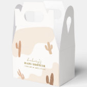 Genderneutraal Modern Boho Cactus Baby shower Bedankdoosjes (Open)