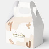 Genderneutraal Modern Boho Cactus Baby shower Bedankdoosjes (Achterkant)