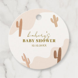 Genderneutraal Modern Boho Cactus Baby shower Bedankjes Labels