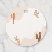 Genderneutraal Modern Boho Cactus Baby shower Bedankjes Labels (Achterkant)