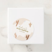 Genderneutraal Modern Boho Cactus Baby shower Bedankjes Labels (In situ)