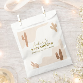 Genderneutraal Modern Boho Cactus Baby shower Bedankzakje