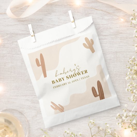 Genderneutraal Modern Boho Cactus Baby shower Bedankzakje (Geknipt)