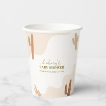 Genderneutraal Modern Boho Cactus Baby shower