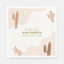 Genderneutraal Modern Boho Cactus Baby shower