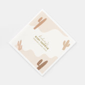 Genderneutraal Modern Boho Cactus Baby shower Servet (Hoek)