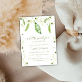Genderneutraal Modern Sweet Pea In Pod Baby shower Kaart