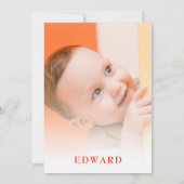 Genderneutraal monster 1e verjaardag Partij Kaart (Achterkant)