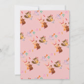 Genderneutraal muzikaal Baby shower Roze Kaart (Achterkant)