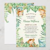 Genderneutraal Oerwoud Baby shower Kaart (Voorkant / Achterkant)