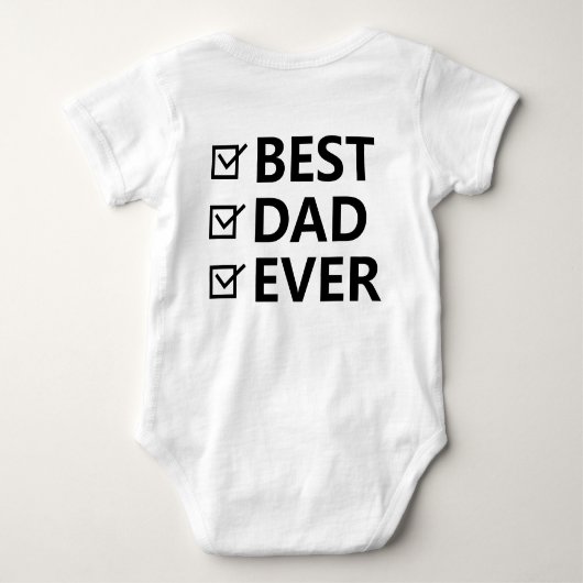 Genderneutraal "Onze eerste Vaderdag" Kinder Romper (Achterkant)