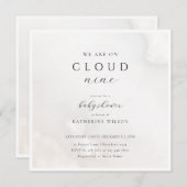 Genderneutraal op Cloud Nine Baby shower Kaart (Voorkant / Achterkant)