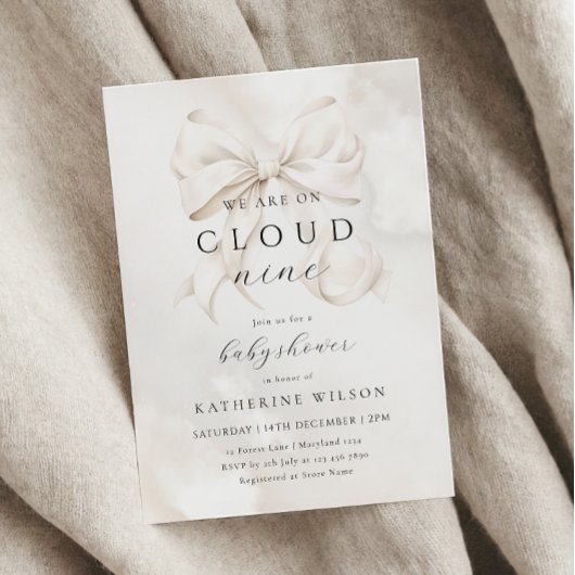 Genderneutraal op Cloud Nine Baby shower Kaart