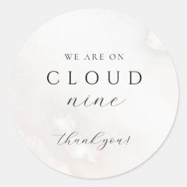 Genderneutraal op Cloud Nine Baby shower Ronde Sticker