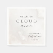 Genderneutraal op Cloud Nine Baby shower Servet (Voorkant)