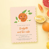 Genderneutraal Oranje Baby shower Kaart