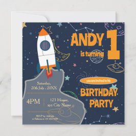 Genderneutraal Outer Space Eerste Verjaardagsfeest