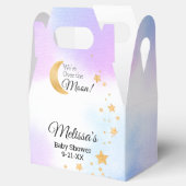 Genderneutraal over het Moon Girl Baby shower Bedankdoosjes (Geopend)