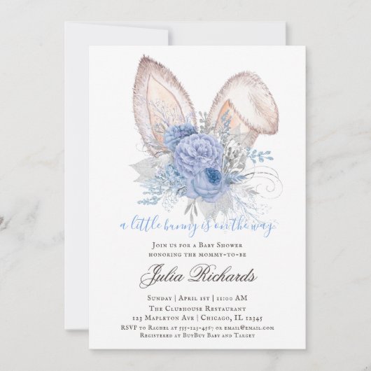 Genderneutraal Paashaas baby shower Kaart (Voorkant)