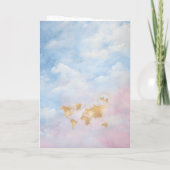 Genderneutraal paspoort Wereldkaart Baby shower (Achterkant)