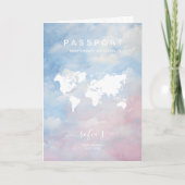 Genderneutraal paspoort Wereldkaart Baby shower (Voorkant)