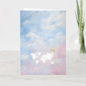 Genderneutraal paspoort Wereldkaart Baby shower (Achterkant)