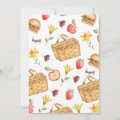 genderneutraal picknick-Baby shower Kaart (Achterkant)