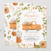 Genderneutraal pompoen Baby shower Kaart (Voorkant / Achterkant)