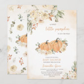 Genderneutraal pompoen Baby shower Kaart (Voorkant / Achterkant)