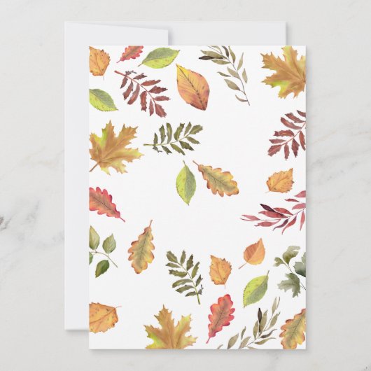 Genderneutraal pompoen Baby shower Kaart (Achterkant)