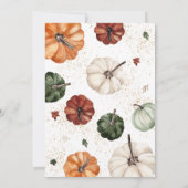 Genderneutraal pompoen Baby shower Kaart (Achterkant)