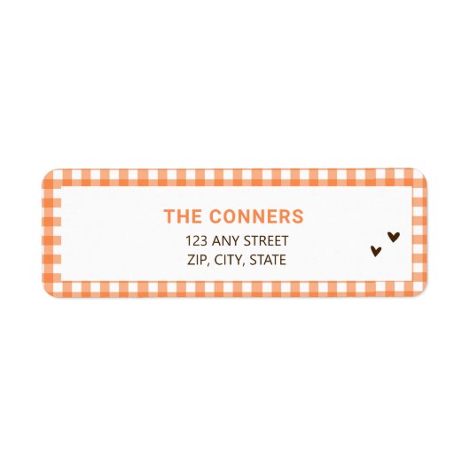 Genderneutraal Pumpkin Baby shower Retouradres Etiket (Voorkant)