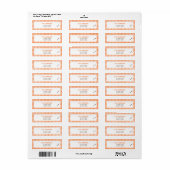 Genderneutraal Pumpkin Baby shower Retouradres Etiket (Full Sheet)