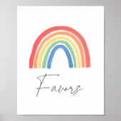 Genderneutraal regenboog Baby shower geeft de voor Poster (Voorkant)